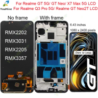 AMOLED For OPPO Realme GT 5G RMX2202 lcd Display Touch Screen Digitizer For Realme GT Neo LCD For Realme Q3 Pro 5G For GT Neo2T