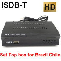 ISDB-T 1080P Set Top Box HD Terrestrial Digital TV BOX Video Broadcasting TV Receiver with HDMI RCA Cable for Brazil/Chile WIFI