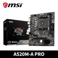 MSI A520M-A PRO Motherboard Supports AMD Ryzen 9 5950X 5900X Ryzen 7 5750GE CPU AMD A520 Chipset 2x 