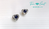 FAR EAST Jewellery &amp; Co. K金耳環-心型藍寶石