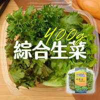 【合家歡 水耕蔬菜】綜合生菜盒400g(宅配 水耕 萵苣 生菜)