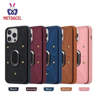 Case Ring Wallet Leather With Ring Stand 360° Compatible Galaxy Series S S21 S22 S23 Ultra Fe Kulit 