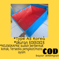 Kolam Terpal ikan 50X50X25 Sangat cocok buat Ternak ikan cupang/Guppy Type A5