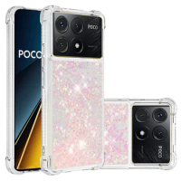 Quicksand Liquid Glitter Case for Mi, Xiaomi POCO M6 F5 X6 X5 C40 X4 M4 X3 NFC Pro 4G 5G Mobile Cover