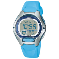 【CASIO 卡西歐】童年時光數位腕錶/藍x銀框(LW-200-2B)