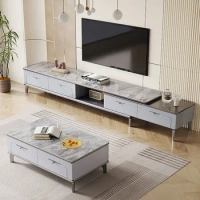 Nordic Furniture Industrial Tv Suspended Cabinet Marble Stand Media Console Modern Floating Salon Muebles De Tv Table Unit