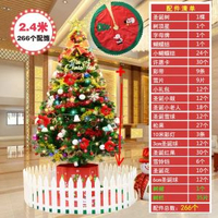 全城熱賣 - 聖誕樹裝飾品家用diy大小型加密擺件發燈耶誕節手工ins風套餐場景2.4米聖誕樹套餐+樹裙+樹欄