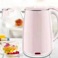 Electric Kettle Stainless Steel +ABS Engineering Plastics Double Layer 2.3L Chassis Heating