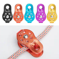 Rescuing Lifting Fixed Side Pulley Arborist Rock Climbing Gear Zip Line Fast Speed Cable Trolley Heavy Duty Rope Pulley