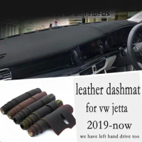 For Volkswagen VW jetta A7 GTI 2019 2020 2021 Leather Dashmat Dashboard Cover Car Pad Dash Mat SunShade Carpet Custom RHD