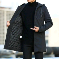 Jaket pria dewasa Jaket Panjang tebal Pria model korea jubah Panjang Musim Dingin  Jaket Pria Korea 