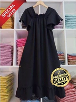 (PROMO) Daster Fuji Crinkle Airflow Premium Dress Laura Crinkle Airflow Daster Crinkle One Size HITA