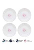 Corelle Corelle 4 Pcs Vitrelle Tempered Glass Bread &amp; Butter Plate - Blooming Pink