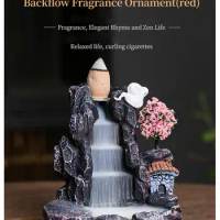 Creative High Mountain Flowing Water Resin Backflow Incense Stove Sandalwood Agave Aroma Stove Home Decoration