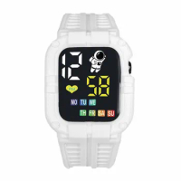 Children's Watch Kids Watch LED Electronic Digital Watch Smart LED Digital Cartoon Kids Watch Screen Watch Display Time Month