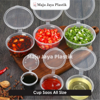 Thinwall Cup 25ml 35ml 60ml 100ml 150ml Cup Plastik Saos Sambal Puding Jelly Tempat Saus Bumbu