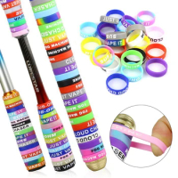 Rainbow Silicone Non-Slip Ring Road Sub-Pole Badminton Racket Jump Rope Bicycle Handle Stretchable Force Ring Fishing Rod