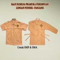 Baju/Kemeja Pramuka Perempuan Lengan Panjang dan Pendek SMP-SMA