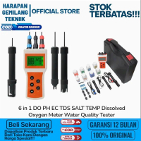 Dissolved Oxygen DO/PH/TDS/EC/SALT/TEMP Water Quality Salinity Meter Tester