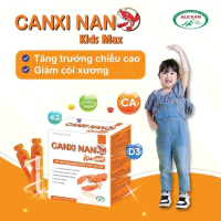 Canxi nano kids max - Hỗ trợ tăng trưởng chiều cao, hộp 20 ống
