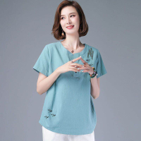 Hug Me Bear Shop Elegant  Blouse for Women Plus Size Short Sleeve Embroidery New Tops