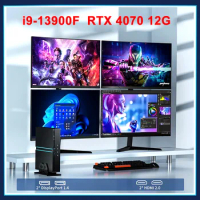 13th Gen NVIDIA RTX 4070 12G Gaming Mini PC Intel i9 13900F PCIE4.0 4TB Windows 11 Mini Gamer Computer Mini Tower Desktop WiFi6