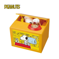 日本正版 史努比 偷錢箱 存錢筒 儲金箱 Snoopy PEANUTS SHINE - 376800