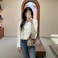 Tas KATE SPADE JACQUARD FLORAL NOUVEAU CAMEL FLAP HOBO BAG 100% ORIGINAL 26X6X14CM