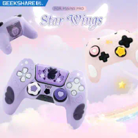 GeekShare Star Wings Protective Cover Skin for Playstation 5 / NS PRO Controller with 2Pcs Thumb Grips and 2 Stickers