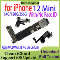 iCloud Unlocked Motherboard For iPhone 12 Mini Mainboard With Face ID 256gb Original Good Plate No ID Account 128gb Logic Board