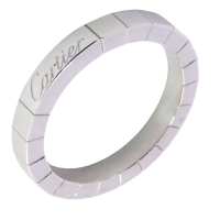 【二手名牌BRAND OFF】Cartier 卡地亞 18K 白金 Laniere 戒指 (有刻印)