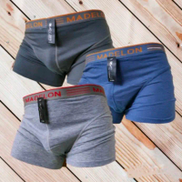 Promo 3 pcs  BOXER  pria katun MADELON Cowok Dewasa Nyaman