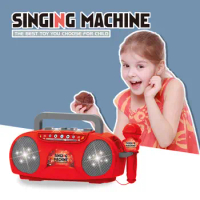 Kids Singing Microphone , Karaoke Machine Music Instrument Toys With Light Indoor Outdoor Educational Toy Gift for Girl Boy