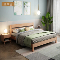 【藍色的熊】日式高床頭實木床架 150X190 加密款(原木 可訂製尺寸 無床頭床底 榻榻米矮床 雙人床 單人床)