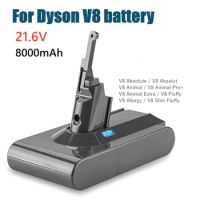 21.6V V8 8000mAh Replacement Battery for Dyson V8 Absolute Cord-Free Vacuum Handheld Vacuum Cleaner Dyson V8 Battery
