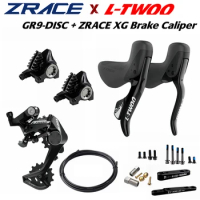 LTWOO GR9-Disc 1x11s Gravel Hydraulic Disc Brake Groupset + ZRACE XG Flat Mount Brake Caliper, Carbon Fibre, Benchmark GRX