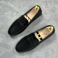 Giày lười nam moca Sơn Tùng da xít bản đế bệt - có khâu đế Đam Bình Store 38-43