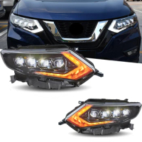 Headlight For Nissan Xtrail Rogue LED Headlights 2017-2020 Head Lamp Car Styling DRL Signal Projector Lens Auto Accessories