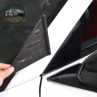 Real Carbon Fiber For Chevrolet Corvette C8 Z51 Z06 2020-2023 Rearview Mirror Side Triangle Spoiler Trim Sticker Car Accessories