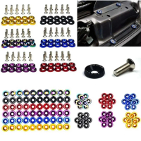 Alloy screw M6x10pc car styling Modification fender Washer License Plate Bolts Car Decoration &motoc