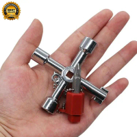Kunci Pas Shock Palang Multifungsi dengan Obeng Plus Minus 5 in 1 Mini Portable