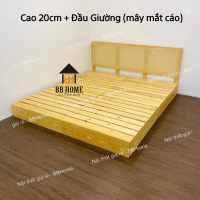 [BBHOME] Giường Pallet cao 20cm, ốp gọn kín chân chống bụi, gỗ mới + sơn phủ PU