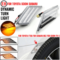 aimey ไฟเลี้ยวข้างแบบไดนามิกสีดำสำหรับ Scion FR-S Subaru BRZ Toyota FT86 GT86 รุ่นปี 2012-2020 8K3Q7