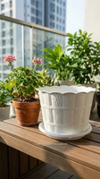 Paket Pot Bunga Country 30 & Tatakan 32