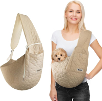 Dog Sling for Small Dogs Front Dog Sling Carrier Padded AdjustableSoft Carrier with Adjustable Shoul