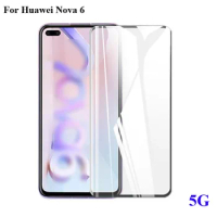 2PCS For Huawei Nova 6 4G/5G Glass Tempered Full Cover Tempered Glass Film Screen Protector For Huawei Nova6 Flim