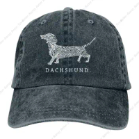 Dachshund Doxen Weiner Word Baseball Cap Vintage Adjustable Cowboy Hats Denim Dad Hat for Men Women 