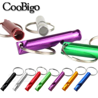 10pcs Whistle Keychain Training Whistles Emergency Survival Camping Hiking Outdoor Sport Tools Aluminum Alloy