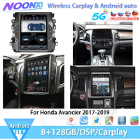 128GB Tesla Style For Honda Avancier 2017-2019 Android 11.0 Car Radio Multimedia Player GPS Navigation DVD 5G Carplay Head Unit