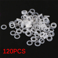 120pcs getah silikon O-Ring Switch Dampeners putih untuk Cherry MX Keyboard